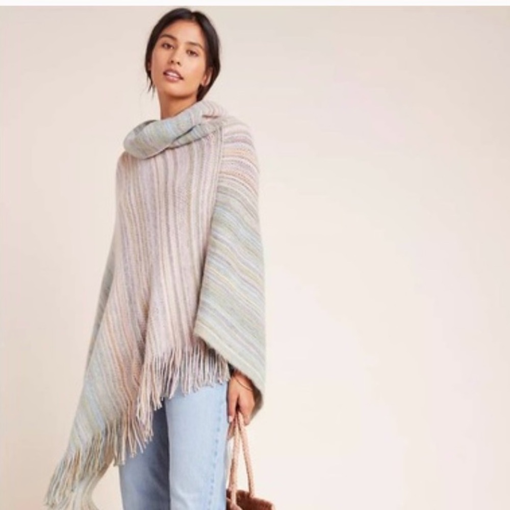 Anthropologie Saturday Sunday pastel poncho. NWOT